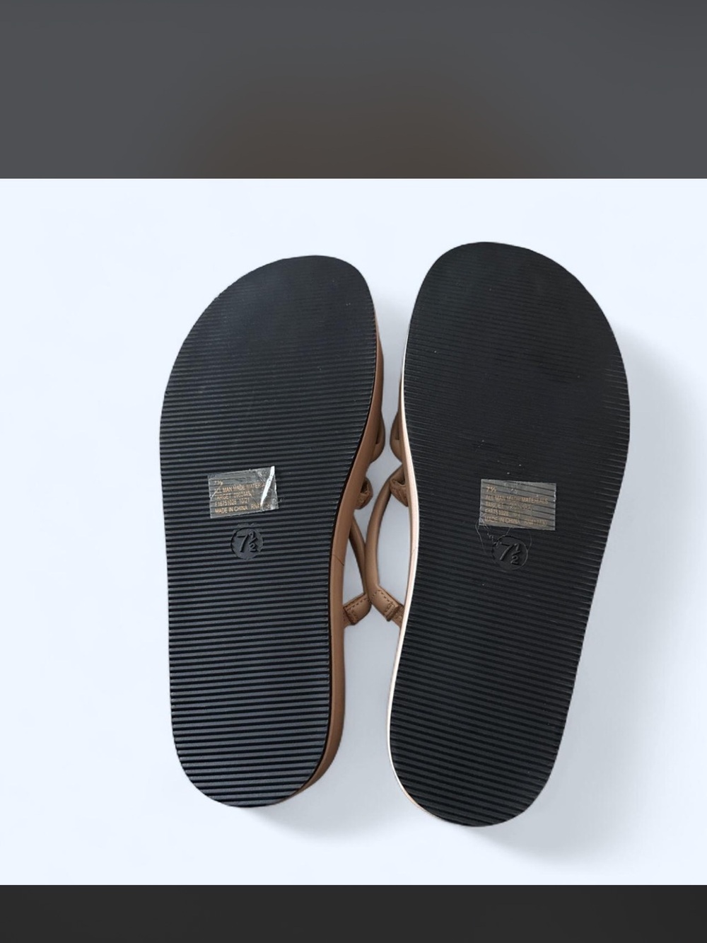 A New Day Nude Strappy Slide Sandals - Picture 3 of 5